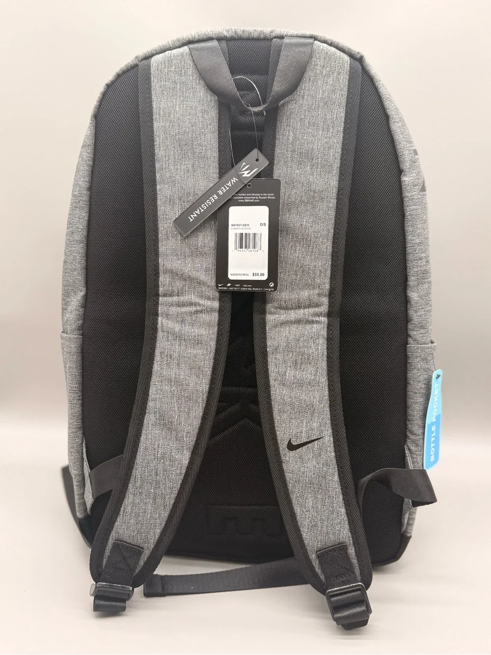 Nike Grey Heather Backpack with Front Pocket